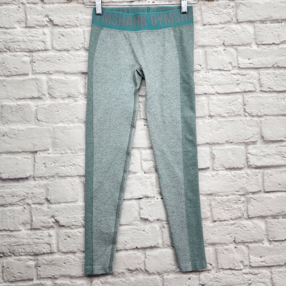Gymshark Flex Low Rise Women Leggings Green Sage Color Workout Compression Small